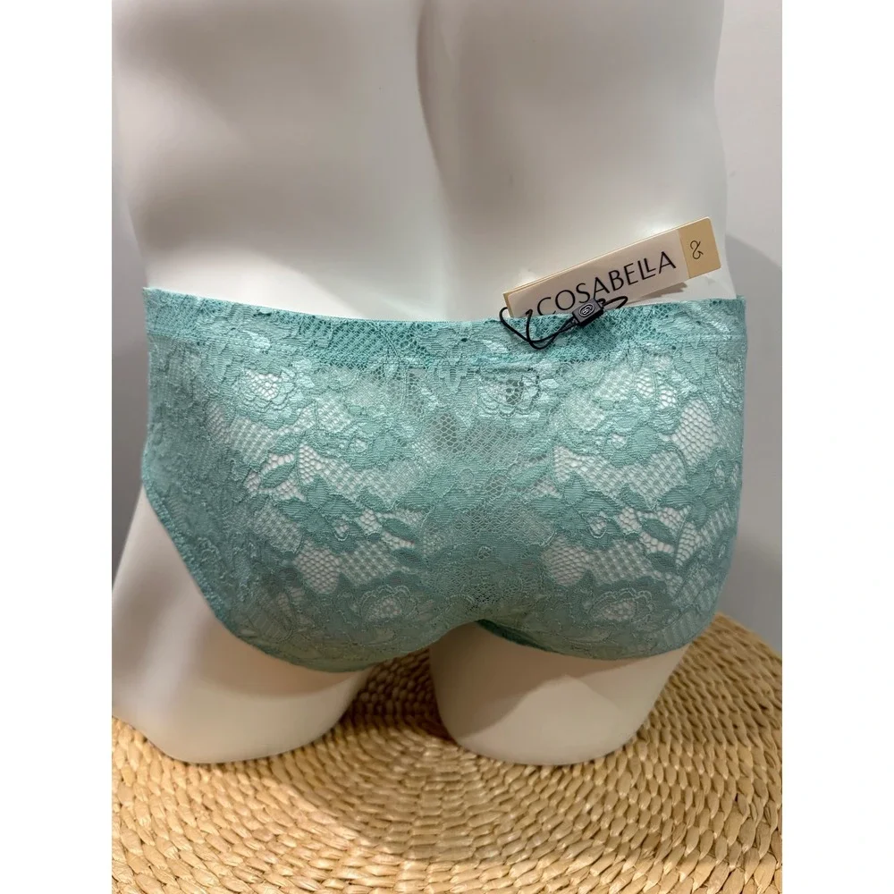 Cosabella Never Say Never Comfort Micro Brief Men's Lace Brief Blu Capri Size M
